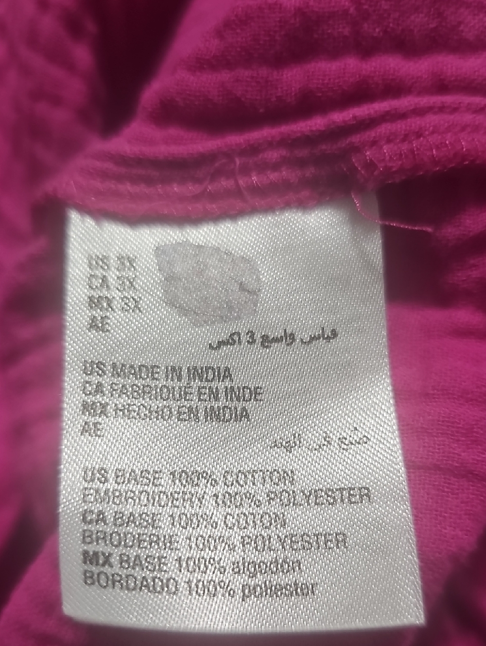 Style & Co, Pink Embroidered Peasant Blouse Size 3X - Picture 9 of 9